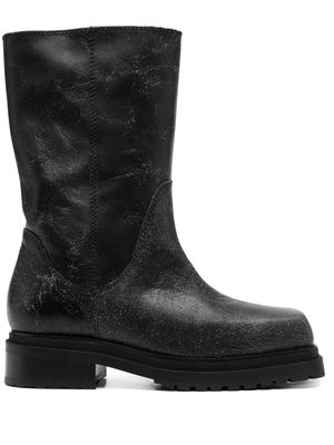 Eckhaus Latta square-toe 45mm leather boots - White