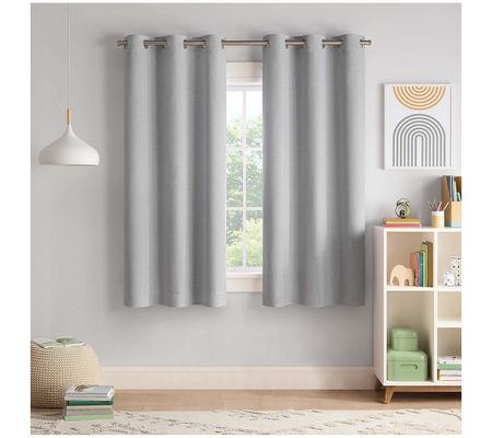 Eclipse Kids Chambray Grommet 63x40 Curtain Pan l