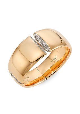 Eclisse 18K Rose Gold & Diamond Pavé Medio Bracelet