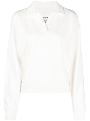 Ecoalf polo-collar sweatshirt - White