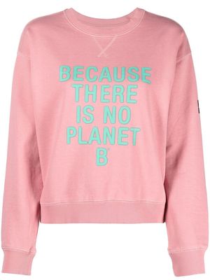 Ecoalf slogan-print sweatshirt - Pink