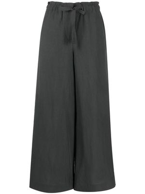 Ecoalf tied-waist wide-leg trousers - Grey