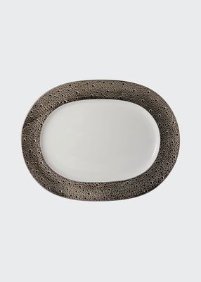 Ecume Platinum Oval Platter, 13.8"