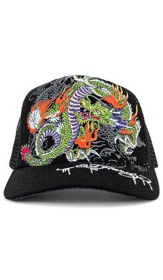 Ed Hardy Japan Dragon Hat in Black.