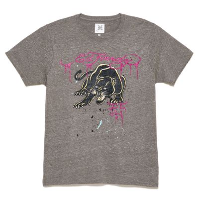 Ed Hardy Men's Crouching Panther Short Sleeve Graphic T-Shirt in Heather Grey