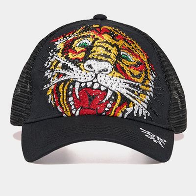 Ed Hardy Men's Rhinestone Tiger Hat in