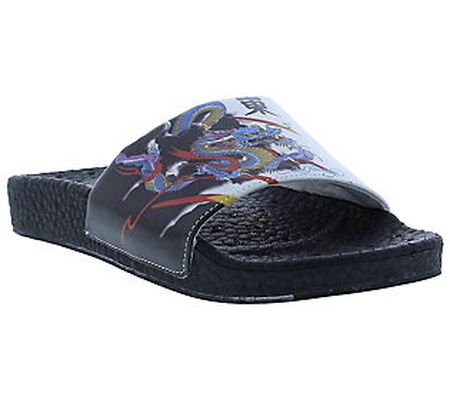 Ed Hardy Men's Slide Sandals - Dragon