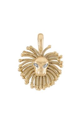 EDEN PRESLEY Baby Lion Roar Diamond Pendant in Gold