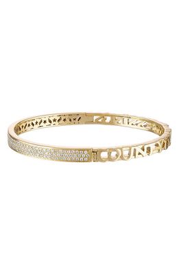 EDEN PRESLEY Count Your Blessings Diamond Bangle in White