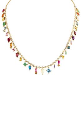 EDEN PRESLEY Diamond & Rainbow Sapphire Necklace