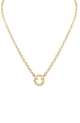 EDEN PRESLEY Diamond Bezel Necklace in Yellow/white