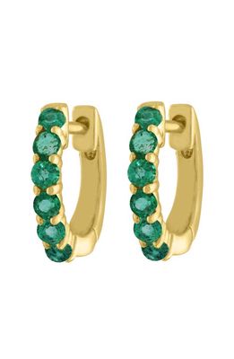 EDEN PRESLEY Emerald Huggie Hoop Earrings