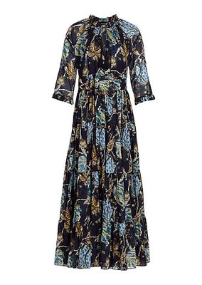 Eden Tiered Belted Maxi Dress