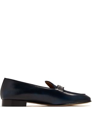 Edhen Milano almond-toe leather loafers - Blue