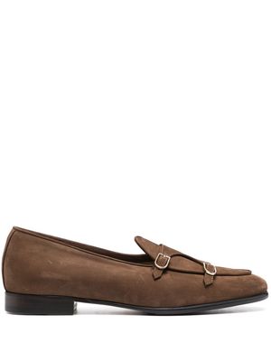 Edhen Milano Brera double-buckle loafers - Brown
