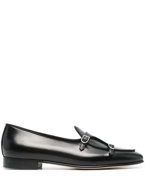 Edhen Milano Brera leather monk shoes - Black