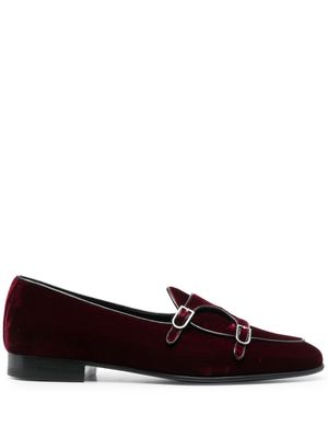Edhen Milano Brera velvet loafers - Red