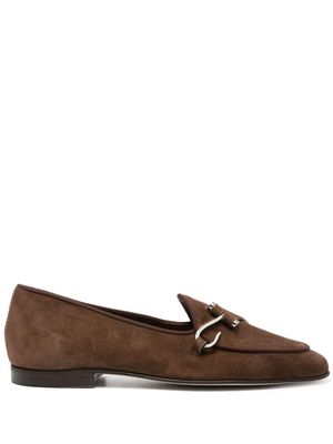 Edhen Milano Comporta hook suede loafers - Brown