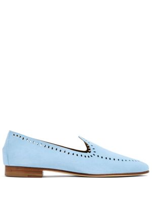 Edhen Milano cut-out suede loafers - Blue