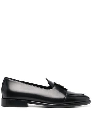 Edhen Milano four-stud leather moccasin loafers - Black