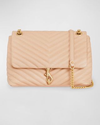 Edie Flap Quilted Leather Chain Shoulder Bag