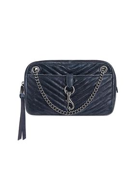 Edie Leather Zip Shoulder Bag