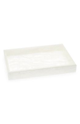 Edie Parker Vanity Tray in White Pearlescent