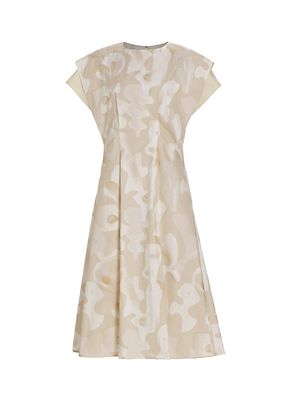 Edie Printed Cotton Midi Dress