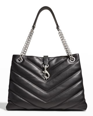 Edie Quilted Leather Tote Bag