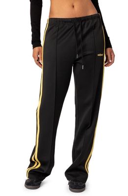 EDIKTED Bolt Track Pants in Black
