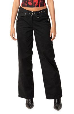EDIKTED Low Rise Cargo Pants in Black