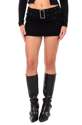 EDIKTED Roux Belted Miniskirt in Black