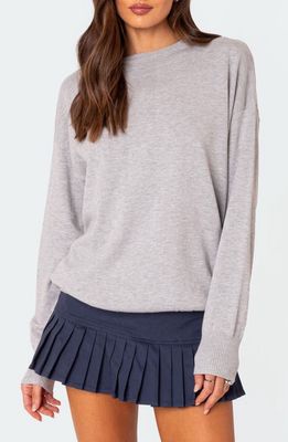 EDIKTED You Time Oversize Sweater in Gray-Melange
