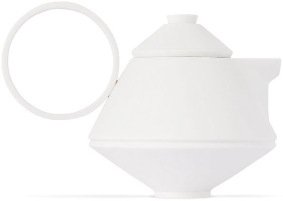 Editions Milano White Circle Tea Pot