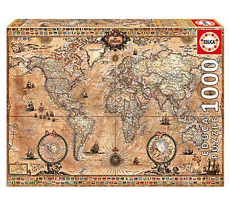 Educa Antique World Map Jigsaw Puzzle: 1000 Pcs