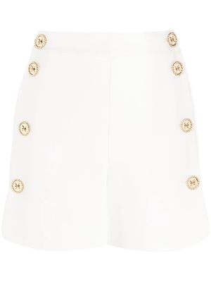 Edward Achour Paris button-embellished sailor shorts - White