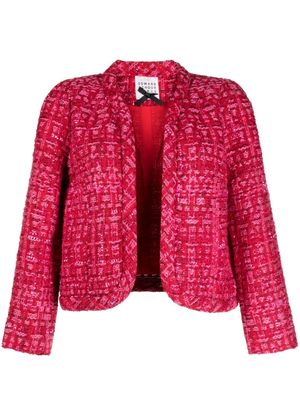 Edward Achour Paris cropped tweed jacket - Red