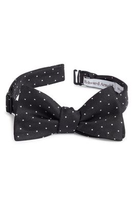 EDWARD ARMAH Glitter Polka Dots Silk Bow Tie in Black