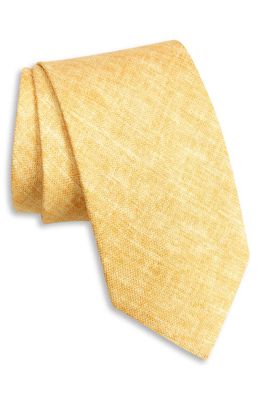 EDWARD ARMAH Solid Silk Tie in Sunglow
