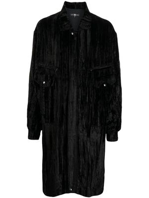 Edward Crutchley button-up mid-length coat - Black