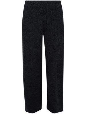 Edward Crutchley knitted cashmere straight-leg trousers - Black