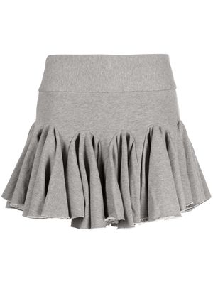 Edward Cuming pleated flared miniskirt - Grey