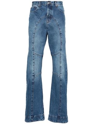 Edward Cuming seam-detailed straight jeans - Blue