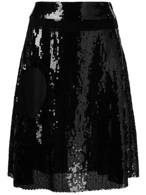 Edward Cuming sequin-embellished midi skirt - Black
