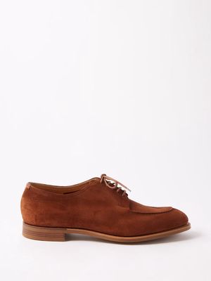 Edward Green - Dover Suede Derby Shoes - Mens - Light Brown