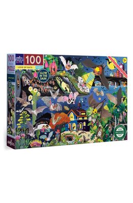 eeBoo Love of Bats 100-Piece Jigsaw Puzzle in Blue