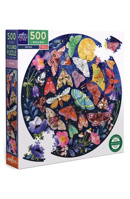 eeBoo Moths 500-Piece Round Puzzle in Multi