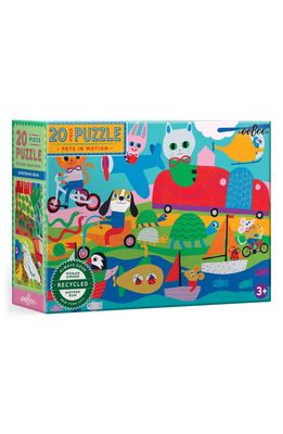 eeBoo Pets In Motion 20-Piece Puzzle in Green