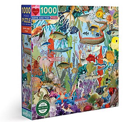 eeBoo Piece and Love Gems and Fish Jigsaw Puzzl e