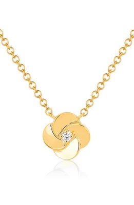 EF Collection 14K Gold & Diamond Pendant Necklace in Yellow Gold/Diamond